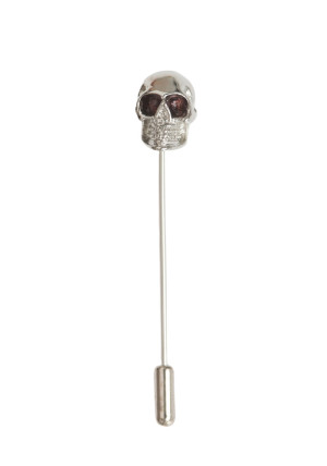 SKULL SILVER lapel pin