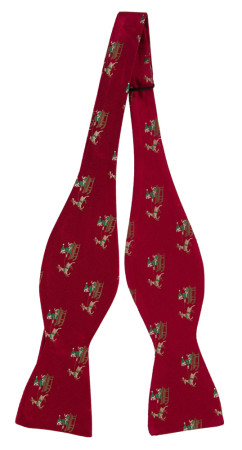 SLEIGHRIDER RED self-tie bow tie