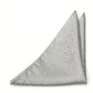 SNAZZY SILVER pocket square