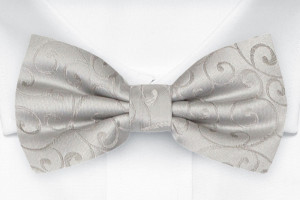 SNAZZY SILVER bow tie