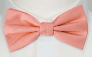 SOLID CORAL bow tie