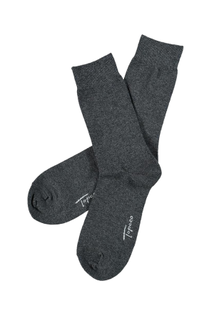 SOLID COTTON ANTHRACITE MELANGE socks