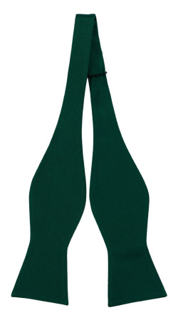 SOLID DARK GREEN self-tie bow tie
