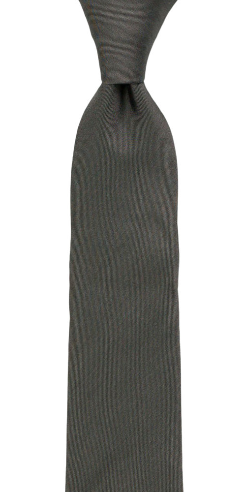 SOLID Dark grey skinny tie