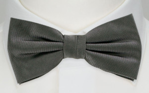 SOLID DARK GREY bow tie