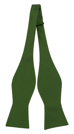 SOLID GREEN self-tie bow tie
