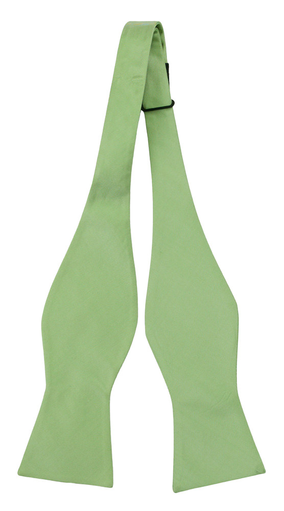 SOLID LIGHT GREEN self-tie bow tie