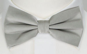 SOLID LIGHT GREY bow tie