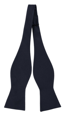 SOLID NAVY BLUE self-tie bow tie