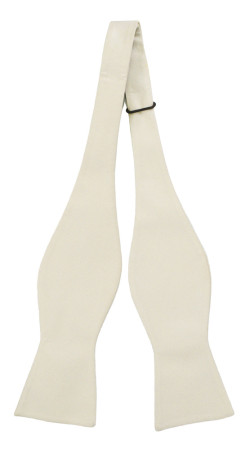 SOLID Off white self-tie bow tie