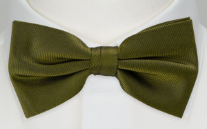 SOLID OLIVE bow tie