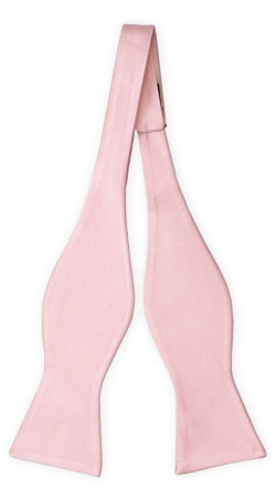 SOLID PALE PINK self-tie bow tie