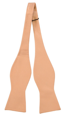 SOLID Peach self-tie bow tie