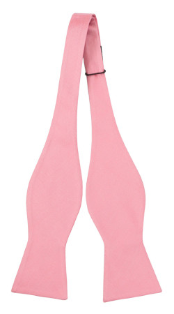 SOLID Pink self-tie bow tie