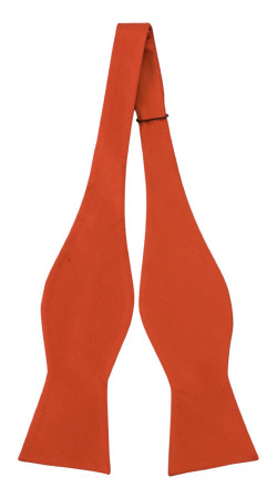 SOLID Rusty Orange self-tie bow tie