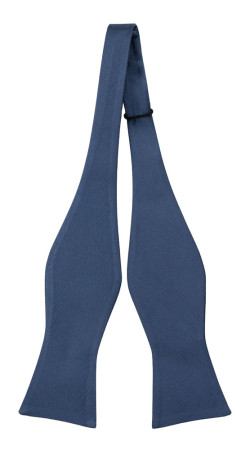 SOLID Steel blue self-tie bow tie