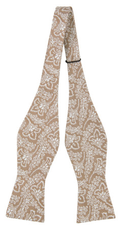 SOONRELATED FAWN BEIGE self-tie bow tie
