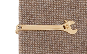 Spanner Gold tie bar
