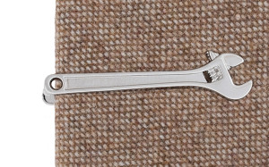 Spanner Silver tie bar