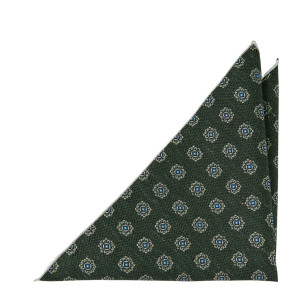 SPEAKLOUDER DARK GREEN pocket square