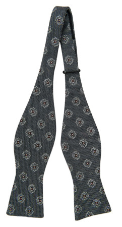 SPEAKLOUDER GREY self-tie bow tie
