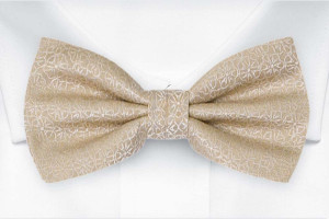 SPLICED WHEAT BEIGE bow tie