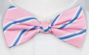 STRAIGHTONSTRIPE PINK bow tie