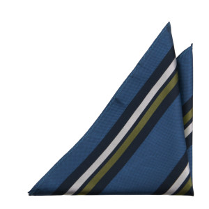 STRIPEDOUT SLATE BLUE pocket square