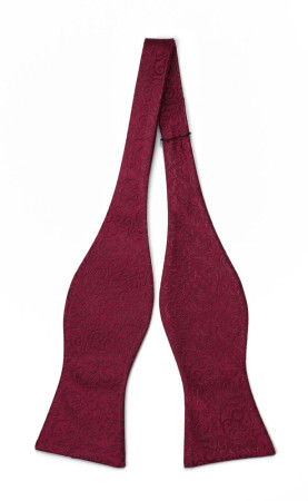 SWANKY DARK RED self-tie bow tie