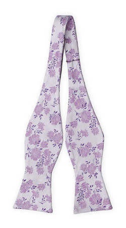 TOSSBLOSSOM POWDER PURPLE self-tie bow tie