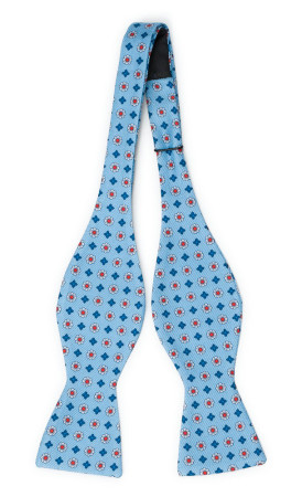 TRIFOGLEZZA LIGHT BLUE self-tie bow tie