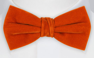 Velvet DEEP ORANGE bow tie