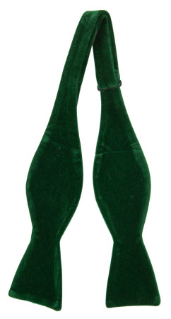 Velvet FOREST GREEN self-tie bow tie