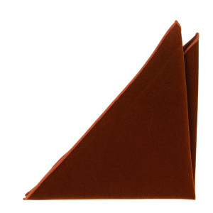 Velvet TOFFEE BROWN pocket square