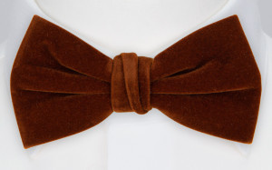 Velvet TOFFEE BROWN bow tie