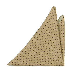 VIBRAZIONE BROWN MELANGE pocket square