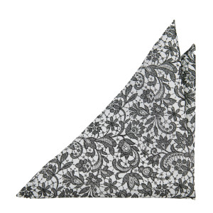 VIGSEL WHITE BLACK pocket square