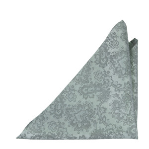 WEDDED SILVER pocket square