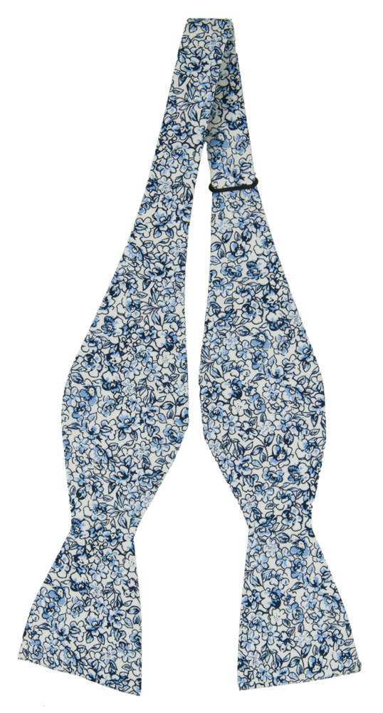 WEDDINGBELLS BLUE self-tie bow tie