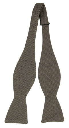 YARNING MID GREY self-tie bow tie